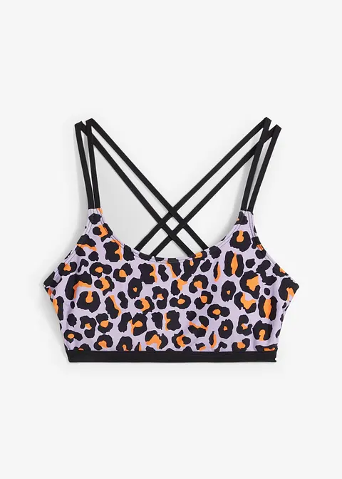 Bustier-Bikinioberteil schnelltrocknend in lila von vorne - bonprix