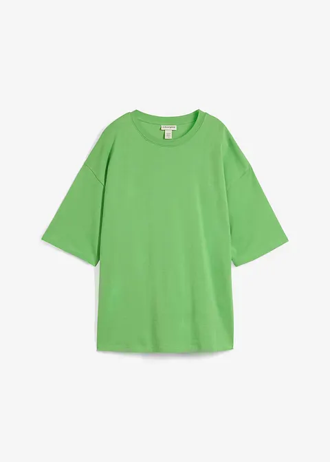 Longshirt aus Interlock in grün von vorne - bonprix