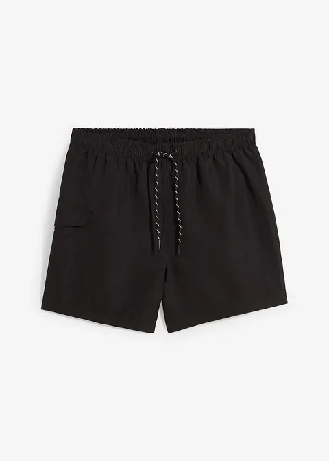 Badeshorts Herren in schwarz von vorne - bonprix