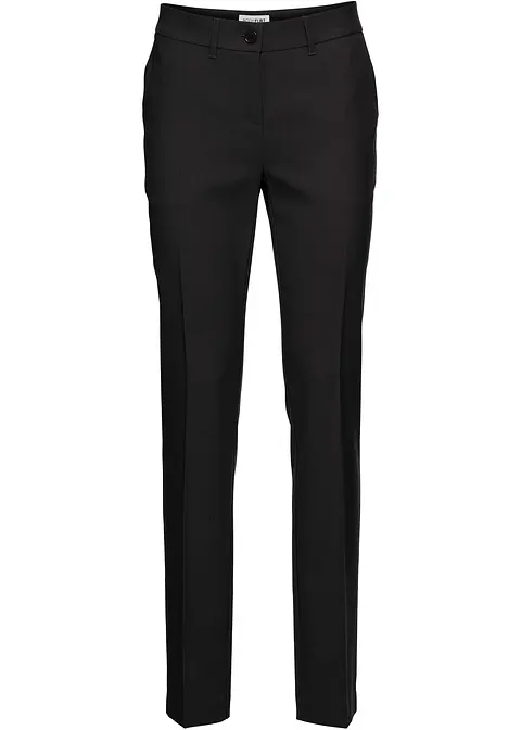 Anzugshose, Petite in schwarz von vorne - bonprix