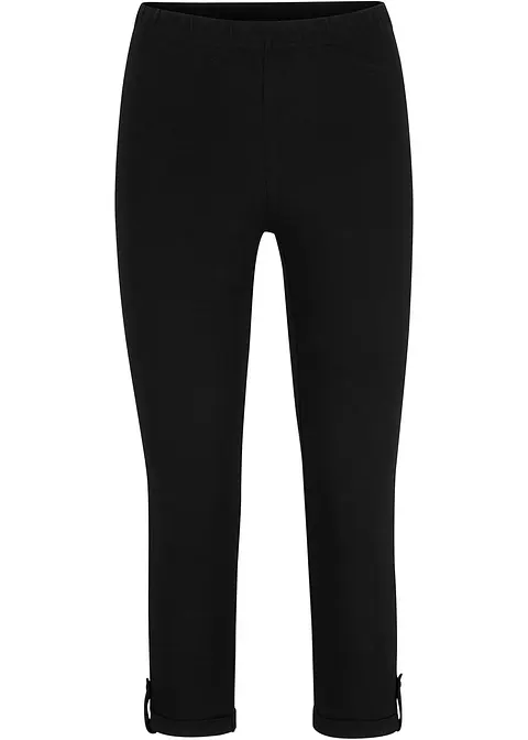 3/4 Capri-Leggings in schwarz von vorne - bonprix
