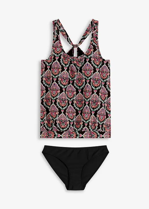 Tankini (2-tlg.Set) in schwarz von vorne - bonprix