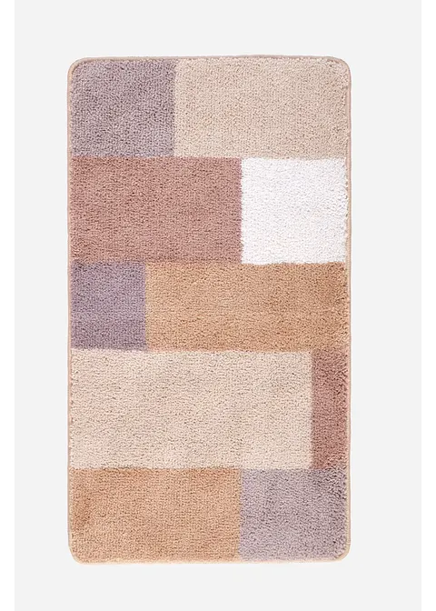 Getuftete Badematte mit Pastell- Farben in beige - bonprix
