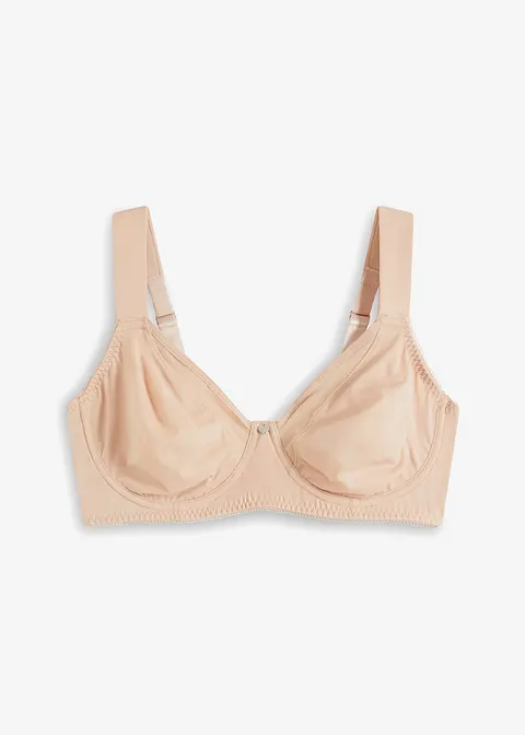 Minimizer-BH mit gepolsterten Trägern in beige von vorne - bonprix