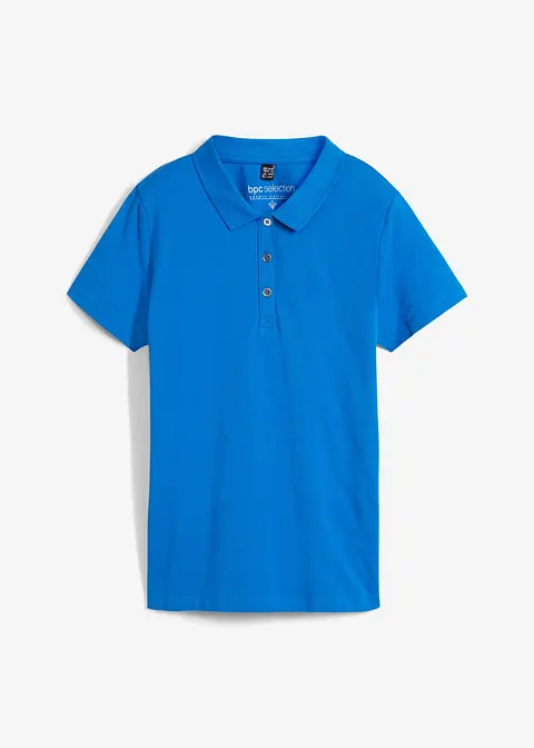 Poloshirt in blau von vorne - bonprix
