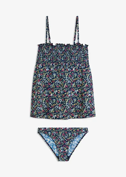 Tankini (2-tlg.Set) in blau von vorne - bonprix
