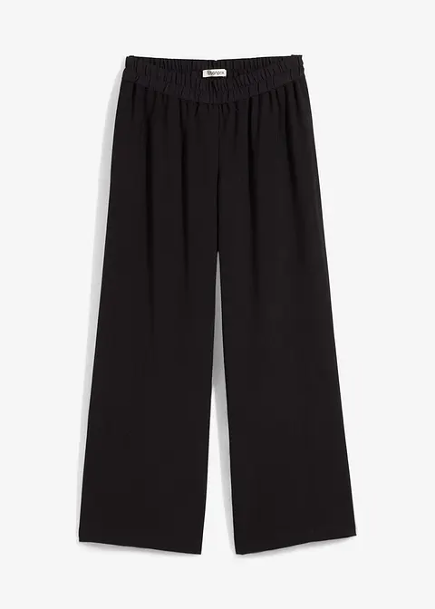 Culotte aus softem Viskose-Mix in schwarz von vorne - bonprix