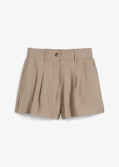 Shorts aus feiner Viskose in grün von vorne - bonprix