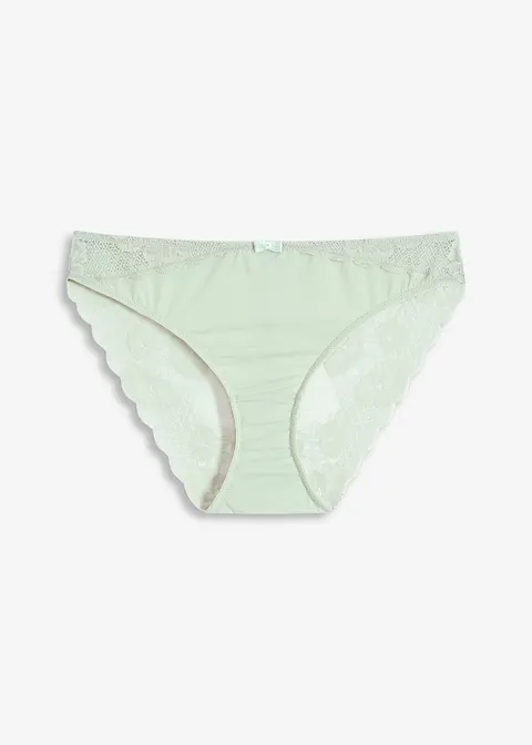 Slip aus feiner Microfaser in grün von vorne - bonprix