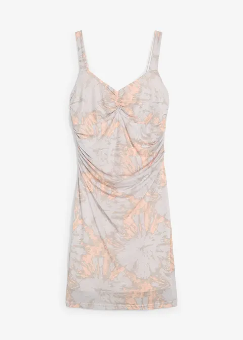 Shirtkleid aus Mesh in beige von vorne - bonprix