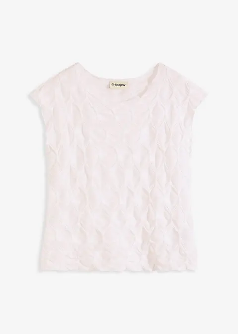 Shirt in weiß von vorne - bonprix
