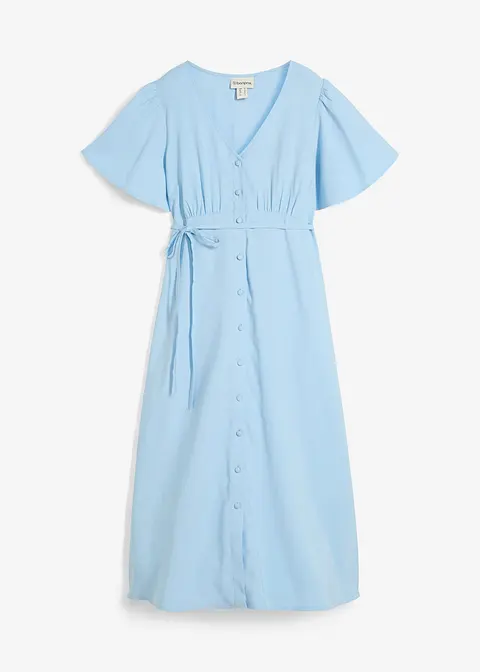 Umstandskleid Viskose-Mix in blau von vorne - bonprix