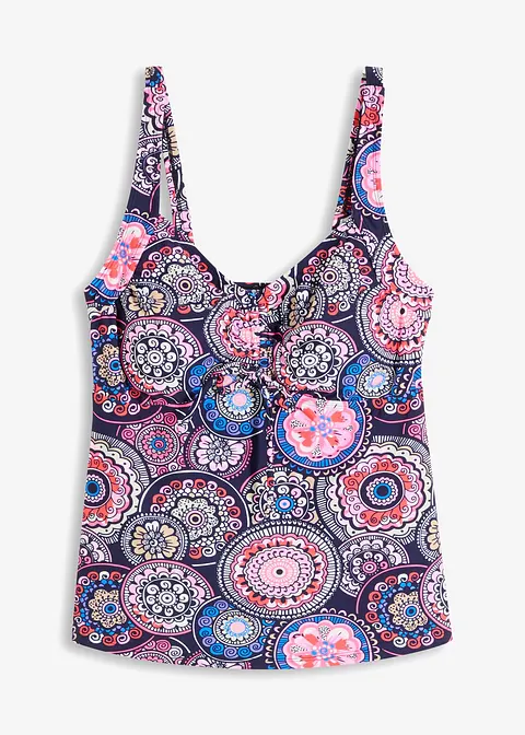 Tankini Oberteil in lila von vorne - bonprix