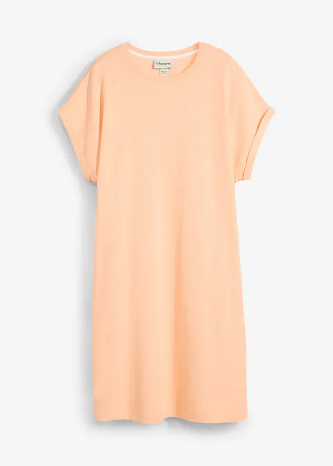 Minikleid aus reiner schwerer Bio-Baumwolle in orange von vorne - bonprix