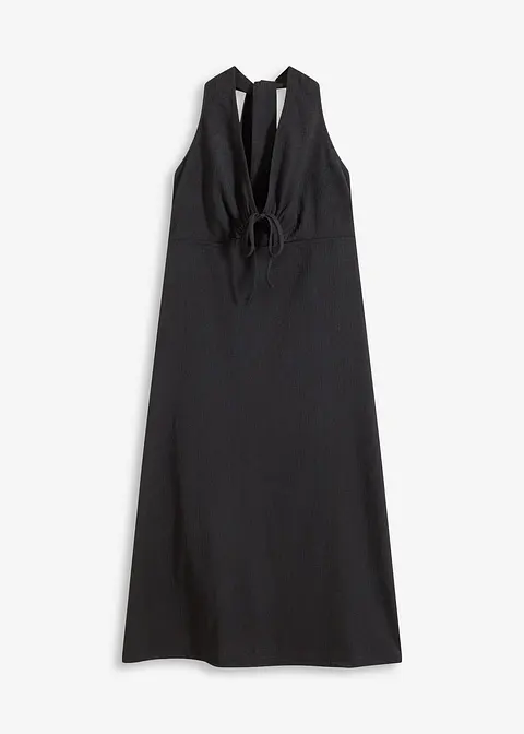 Jerseykleid mit Cutouts in schwarz von vorne - bonprix