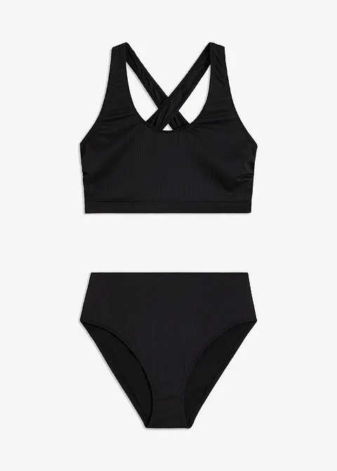 Bikini (2-tlg.Set) in schwarz von vorne - bonprix