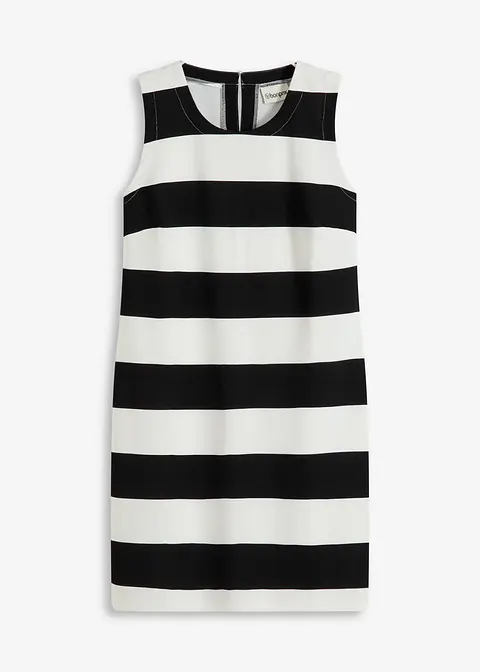 Jerseykleid in schwarz von vorne - bonprix