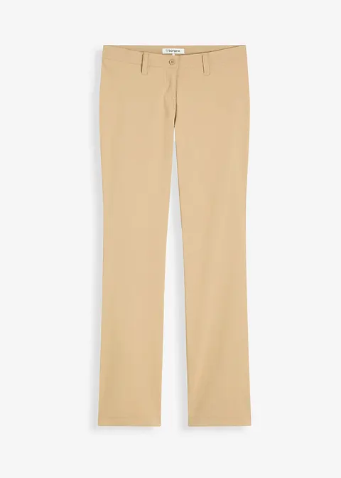 Stretch-Hose, Bootcut in braun von vorne - bonprix