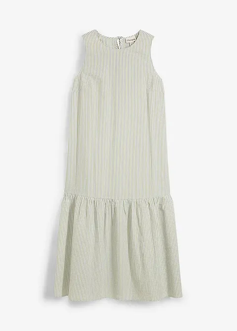 Midikleid in A-Linie in grün von vorne - bonprix