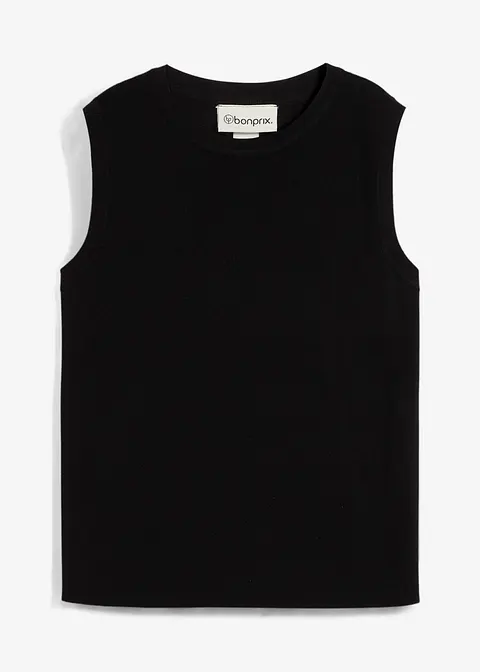 Stricktop in schwarz von vorne - bonprix