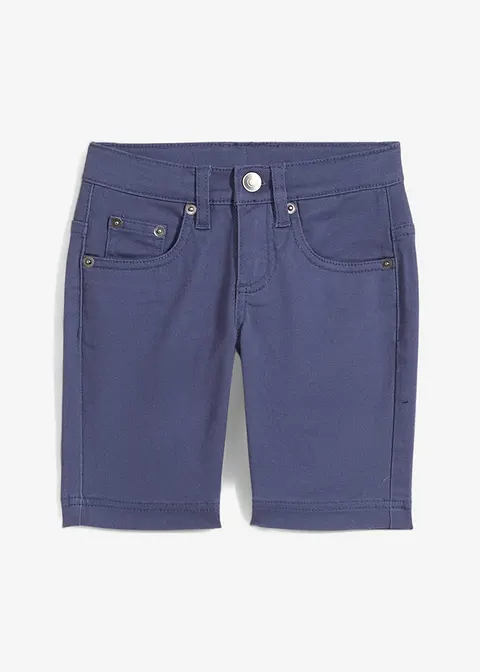 Stretch-Bermuda, Classic Fit in blau von vorne - bonprix