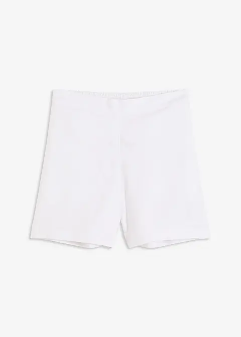 Schlupf-Shorts aus luftigem Leinen-Mix in weiß von vorne - bonprix