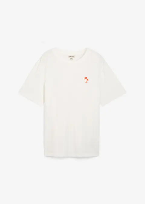 T-Shirt mit Rückenprint, Loose Fit in weiß von vorne - bonprix