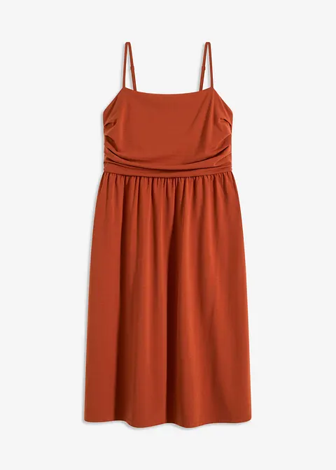 Trägerkleid in braun von vorne - bonprix