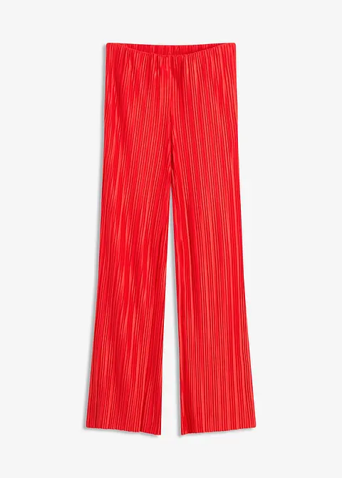 Jersey-Hose mit Plissee in rot von vorne - bonprix