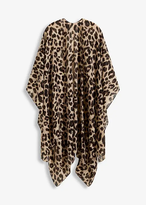 Poncho in schwarz von vorne - bonprix