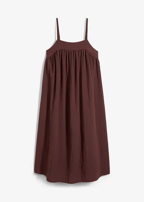 Trägerkleid aus softem Viskose-Mix in braun von vorne - bonprix