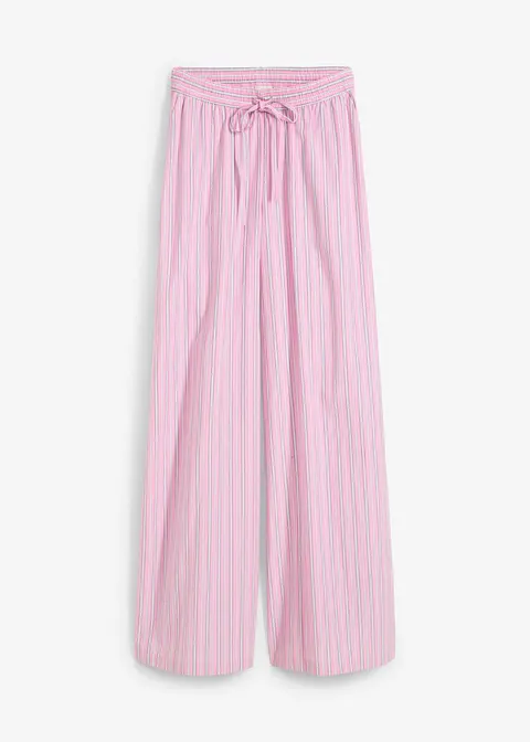 Schlupfhose aus reiner Baumwolle in rosa von vorne - bonprix