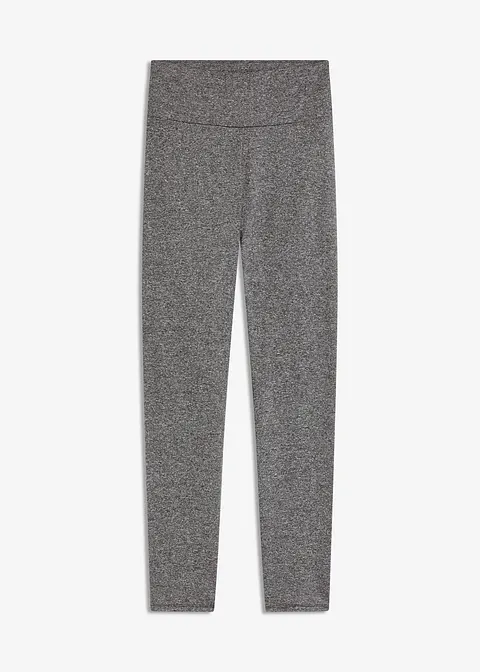 Thermo Leggings mit Innenfleece in grau von vorne - bonprix