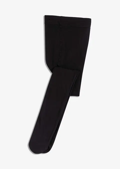 Thermo Schwangerschafts-Strumpfhose in schwarz von vorne - bonprix