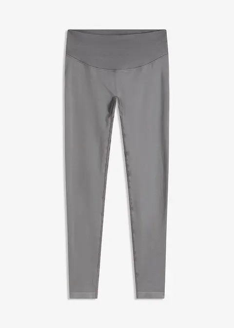 Seamless Sport-Leggings Scrunch in grau von vorne - bonprix