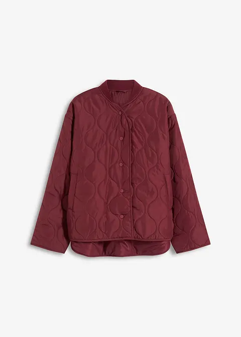Ultraleichte Steppjacke in rot von vorne - bonprix