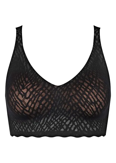 sloggi ZERO Feel Bliss Bralette in schwarz von vorne - Sloggi