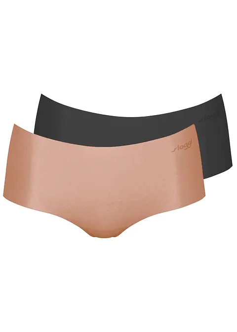 sloggi ZERO Microfibre 2.0 Short (2er Pack) in schwarz von vorne - Sloggi