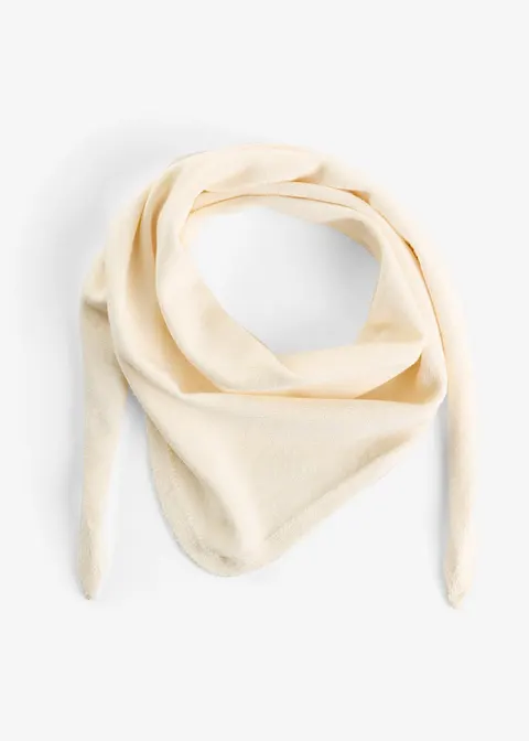 Strick-Dreieckstuch in beige von vorne - bonprix