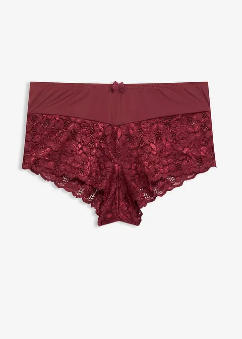 Maxipanty mit Spitze in rot von vorne - bonprix