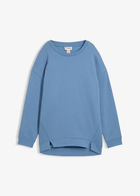 Oversize-Sweatshirt in blau von vorne - bonprix
