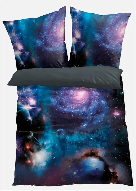 Wendebettwäsche im Space Design in blau von vorne - bonprix