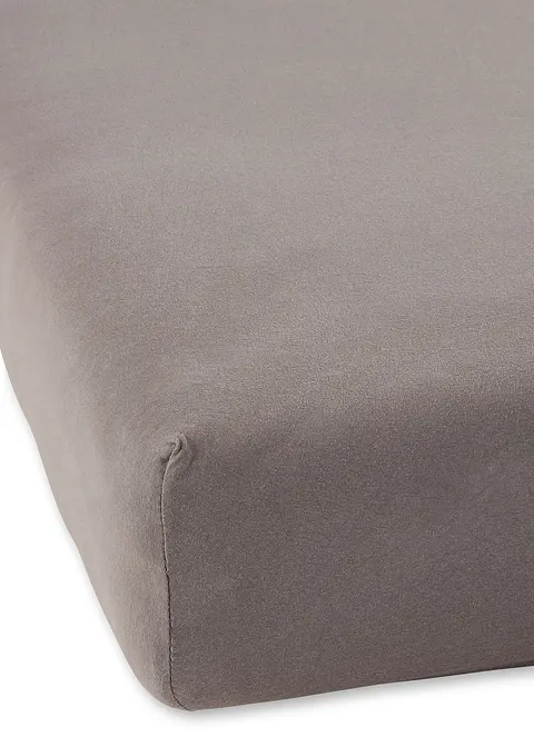Jersey Comfort Spannbettlaken in braun - bonprix