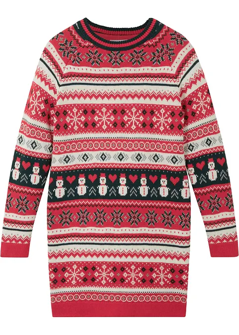 Strickkleid in rot von vorne - bonprix