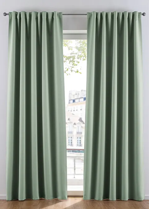 Abdunkelnder Vorhang, in vielen Größen (1er Pack) in grün - bonprix