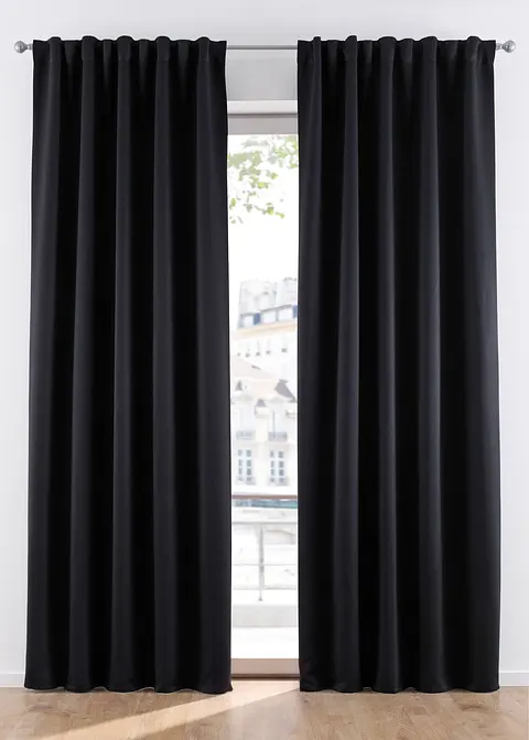 Abdunkelnder Vorhang, in vielen Größen (1er Pack) in schwarz - bonprix