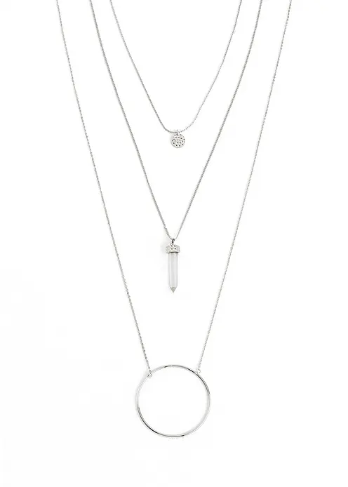 Kettensets (3-tlg.Set) in silber von vorne - bonprix