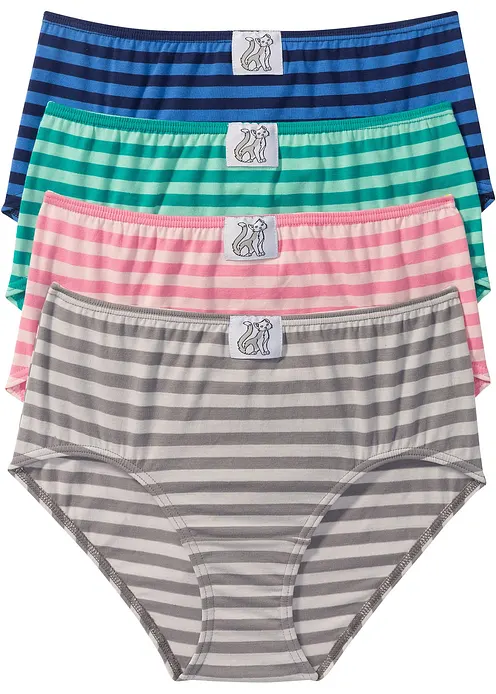 Maxislip (4er Pack) in blau von vorne - bonprix