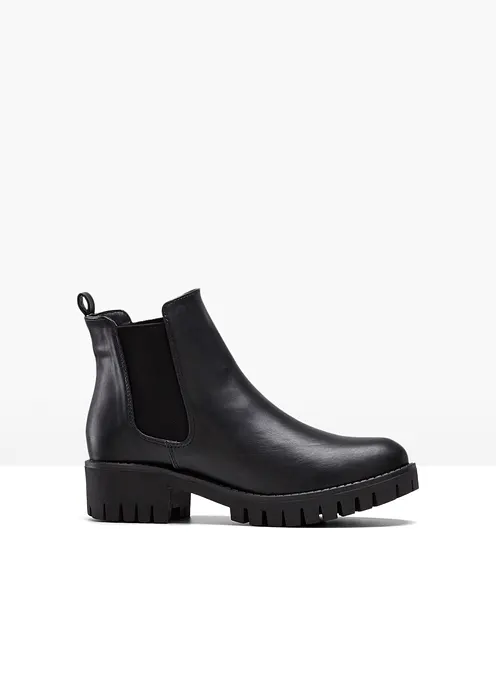Chelsea Boot in schwarz von vorne - bonprix