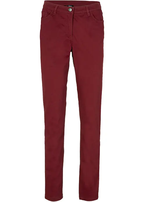 Stretch-Hose, Slim Fit in rot von vorne - bonprix